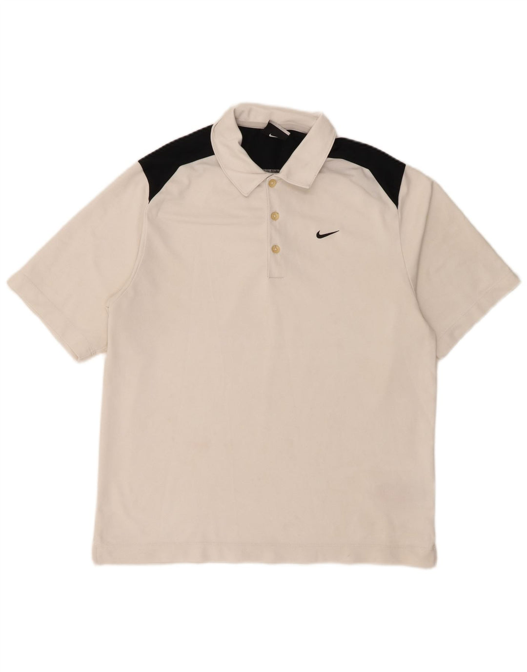 Polo Nike da uomo UK 38/41 poliestere color block bianco medio