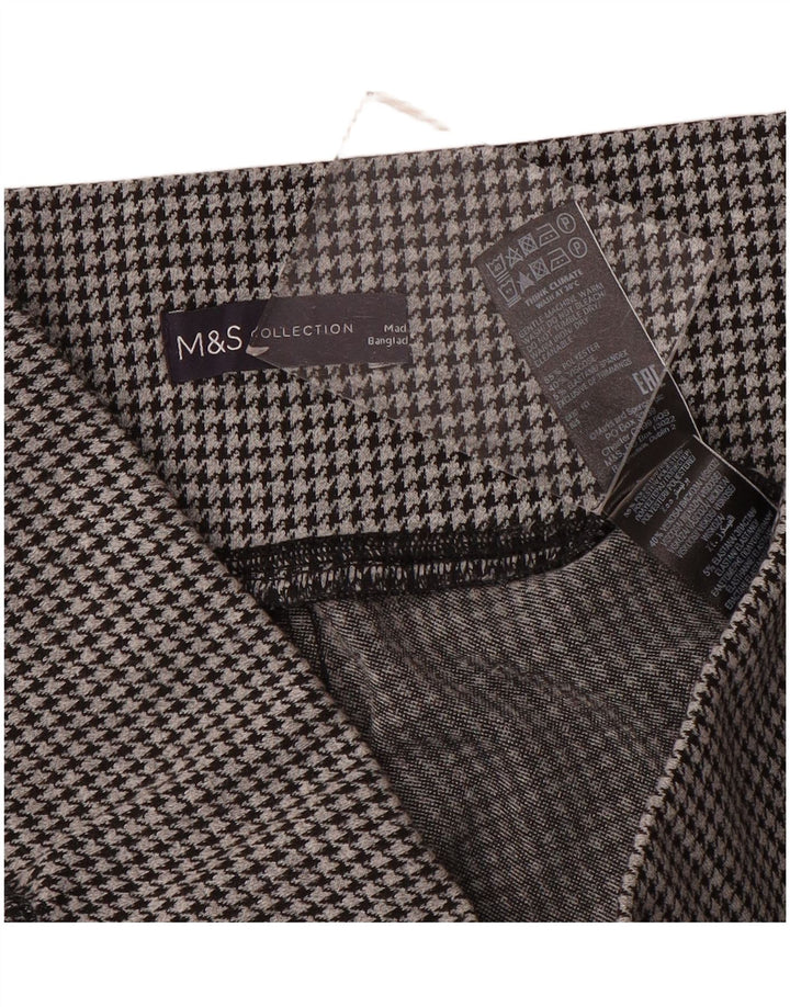 Leggings da donna Marks & Spencer UK 14 Grande poliestere pied de poule grigio