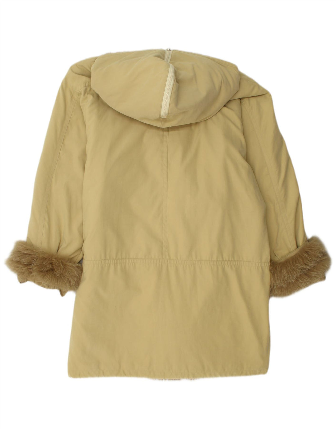 Soprabito con cappuccio da donna VINTAGE UK 14 Poliestere beige medio