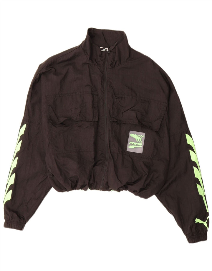 Giacca da tuta grafica corta da donna PUMA UK 14 nylon nero medio