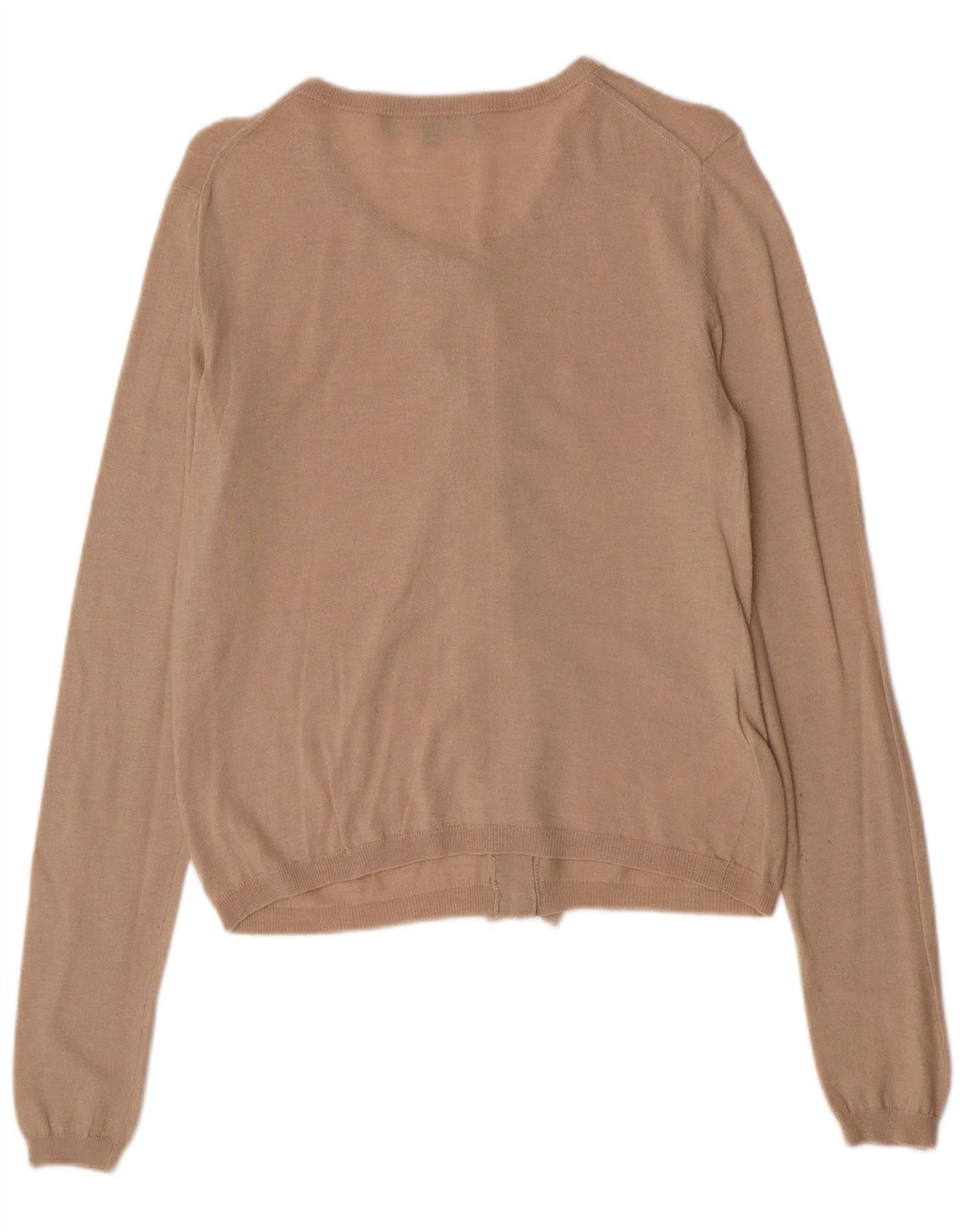 Maglia Cardigan Donna con Volant Frontale Elisabetta Franchi IT 44 Beige Medio