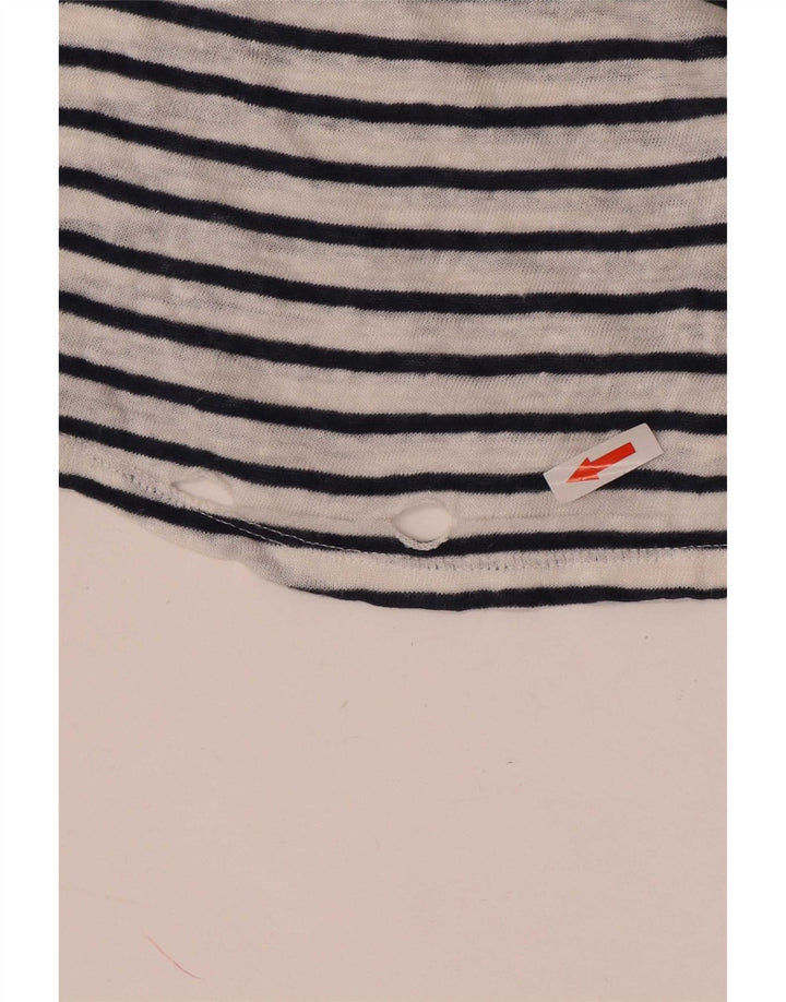 T-shirt da donna Massimo Dutti Top UK 14 a righe bianche medie