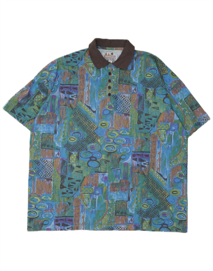 Polo da uomo VINTAGE UK 45/46 2XL Cotone patchwork multicolore