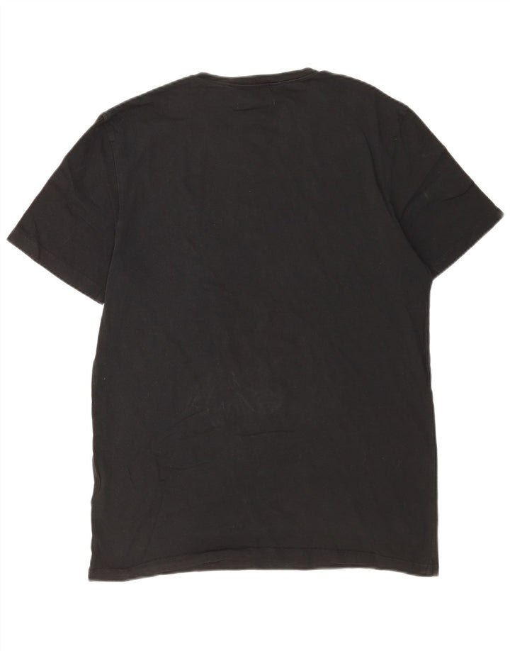 T-shirt COS da uomo vestibilità regolare, top in cotone nero medio