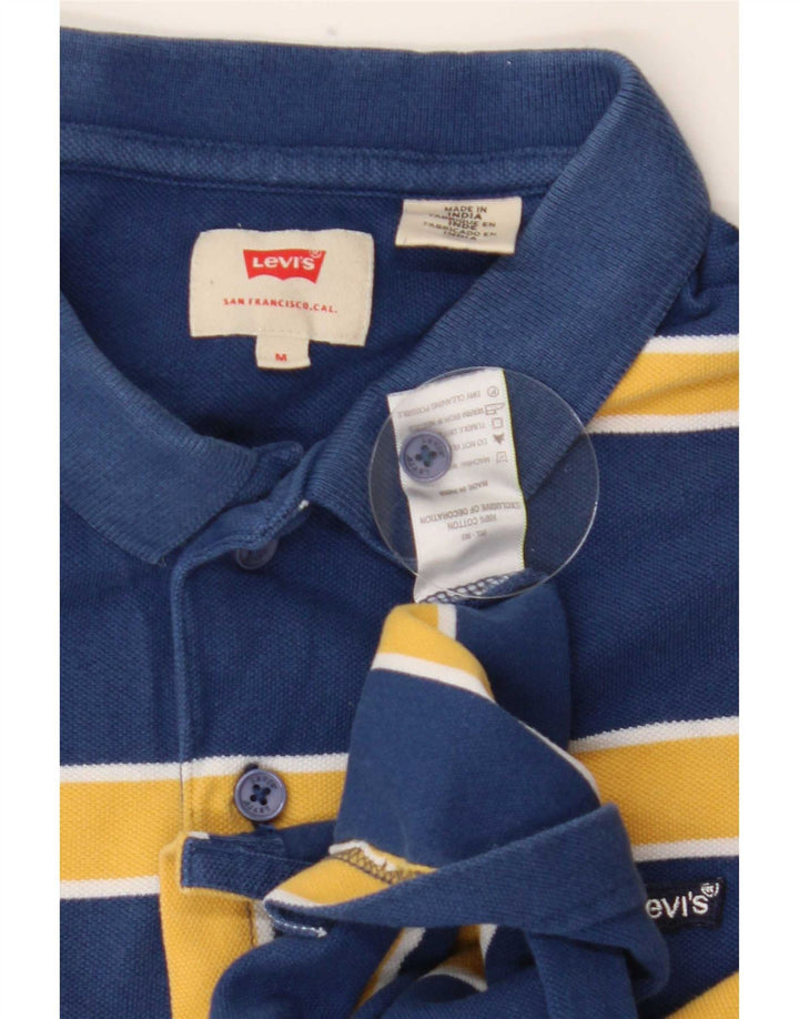 Polo Levi's da uomo in cotone a righe medie blu navy
