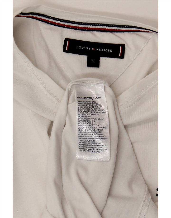 TOMMY HILFIGER T-shirt da uomo Top piccola in cotone bianco