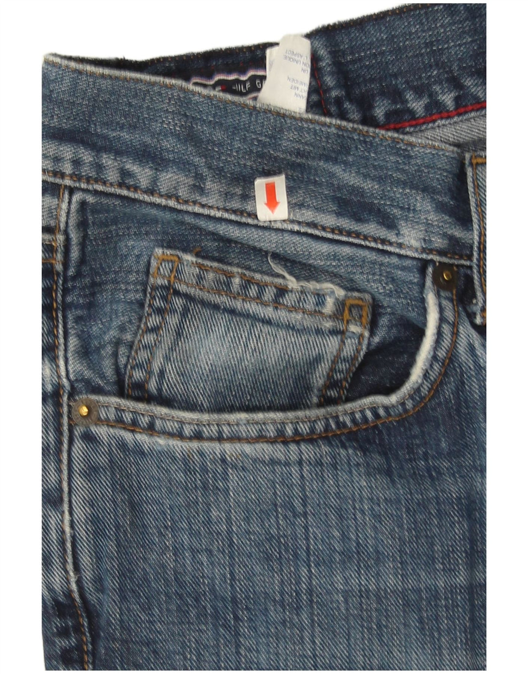 Jeans dritti da donna Tommy Hilfiger W32 L30 cotone blu