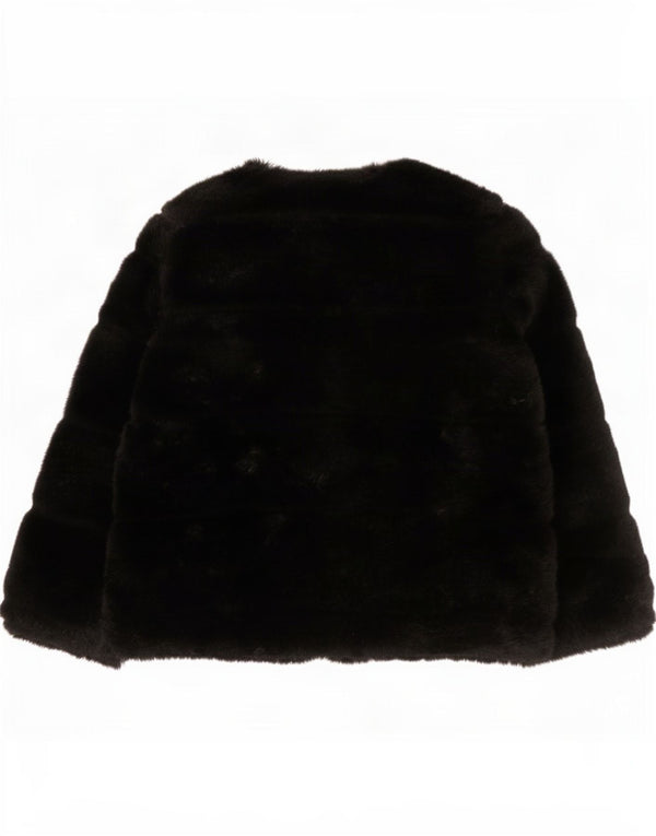 Giacca oversize in pelliccia sintetica Zara da donna UK 10 piccola modacrilica nera