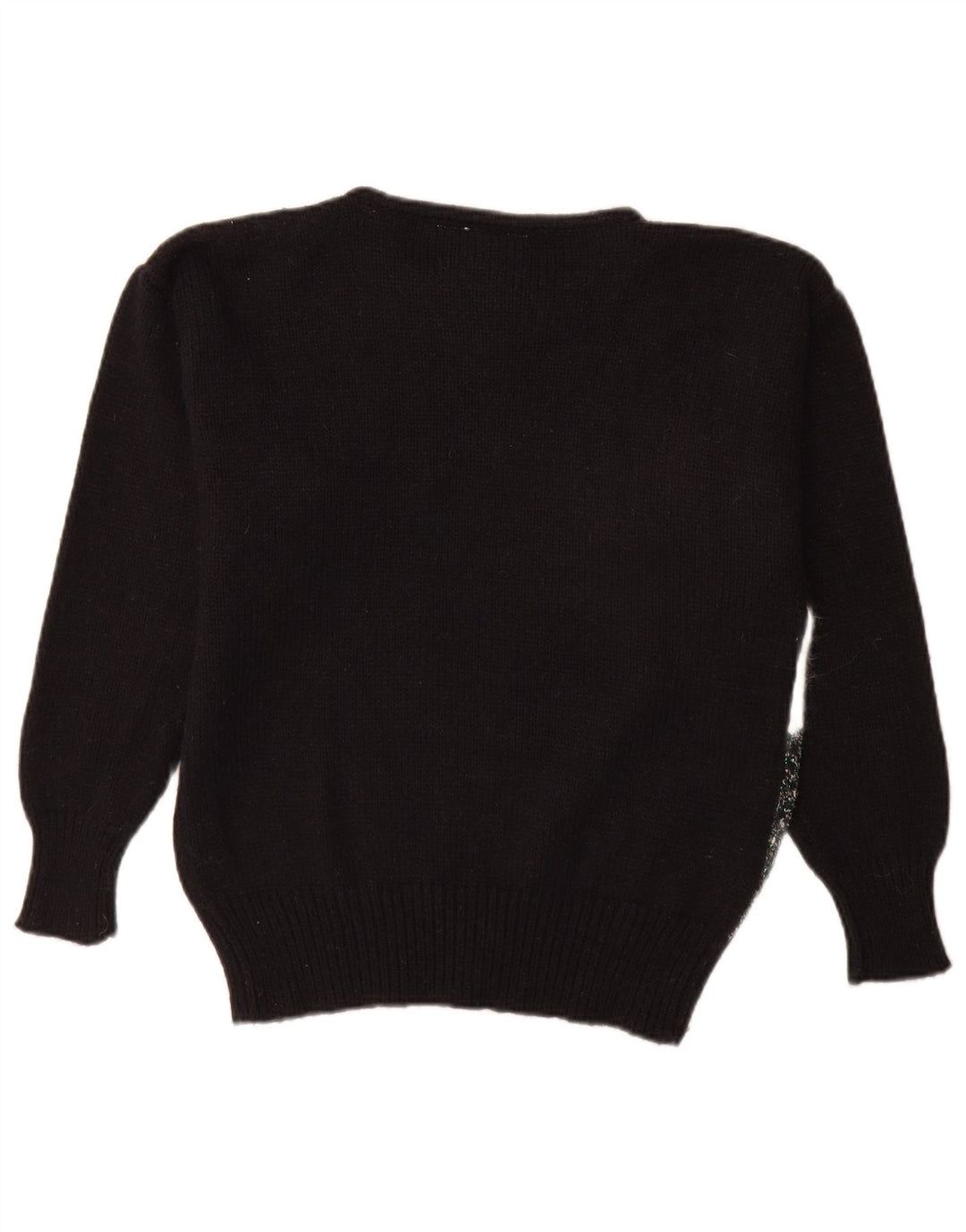 Maglione maglione con scollo a barca da donna Nuova Moda EU 40 blocco colore nero medio