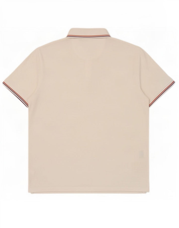Polo Lee da uomo vestibilità regolare XL in cotone bianco