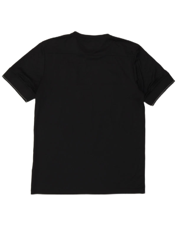 T-shirt Nike da uomo Dri Fit, top in poliestere nero medio