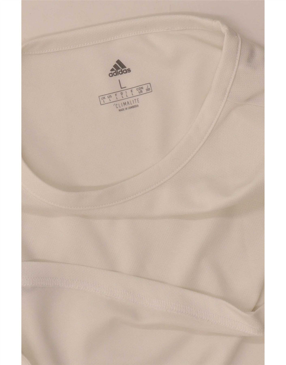 T-shirt Adidas Climalite da uomo, grande, colore bianco