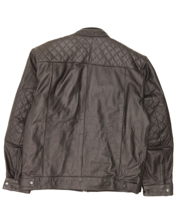 Giacca in pelle da uomo Texpeed UK 40 grande nera