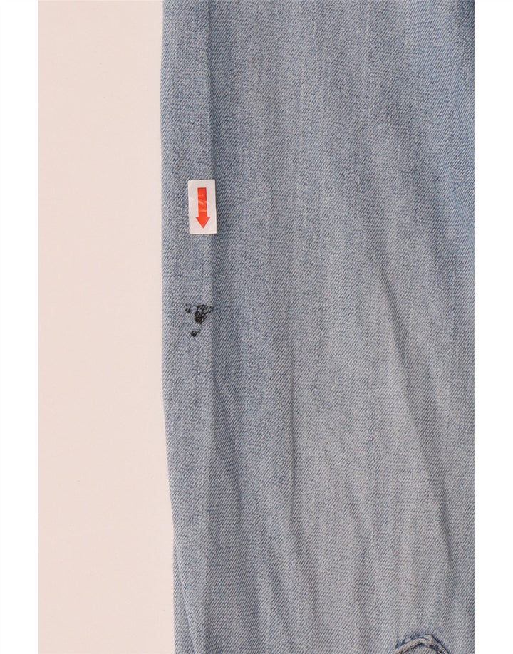 Camicia di jeans da uomo WRANGLER grande in cotone blu