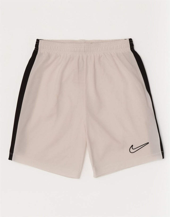 Pantaloncini sportivi Nike da ragazzo 10-11 anni poliestere bianco medio