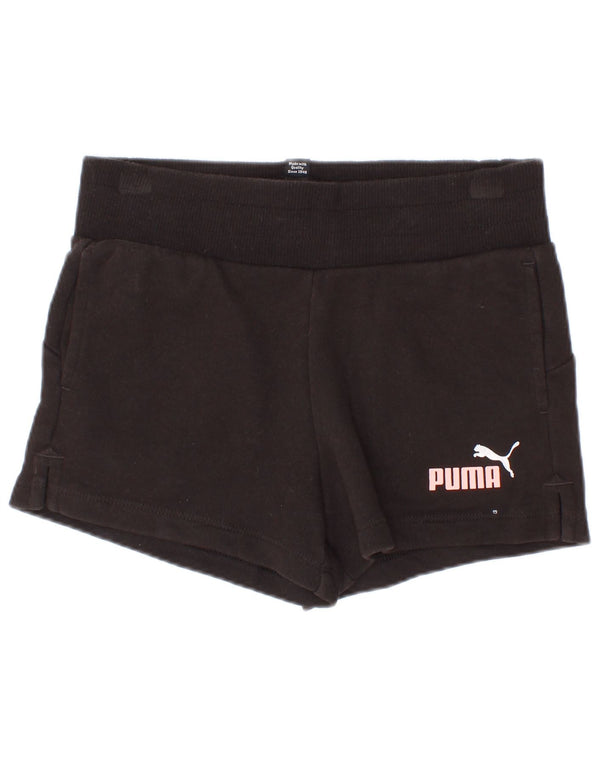 Pantaloncini sportivi grafici Puma per ragazze 9-10 anni neri