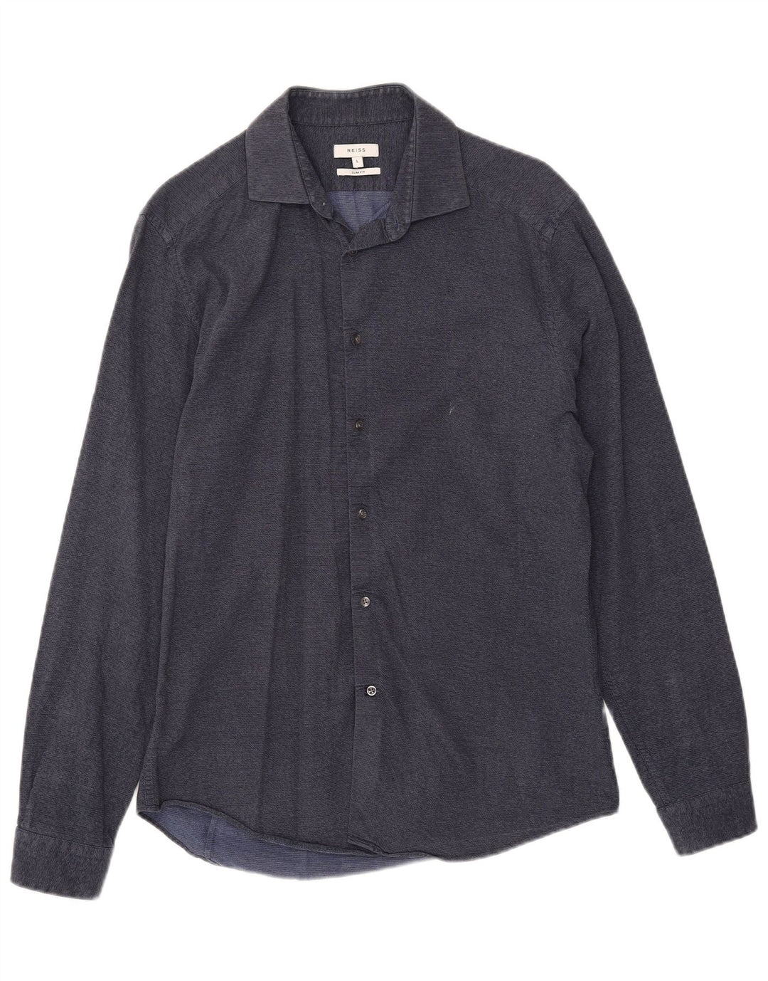 Camicia Reiss da uomo slim fit grande in cotone blu navy