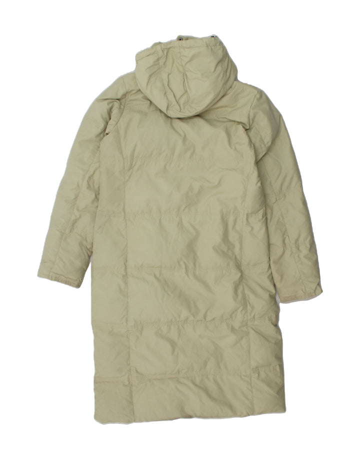 WOOLRICH Womens Hooded Padded Coat UK 16 Large Beige Vintage Woolrich and Second-Hand Woolrich from Messina Hembry 