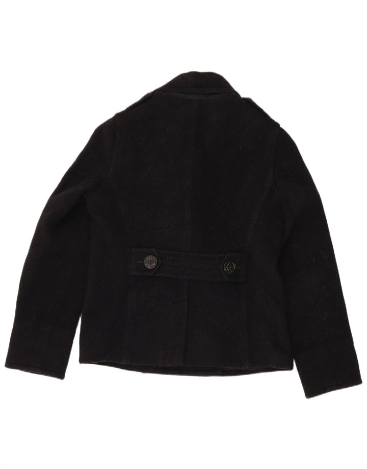 Cappotto da marinaio da donna Ralph Lauren UK 14 lana nera media