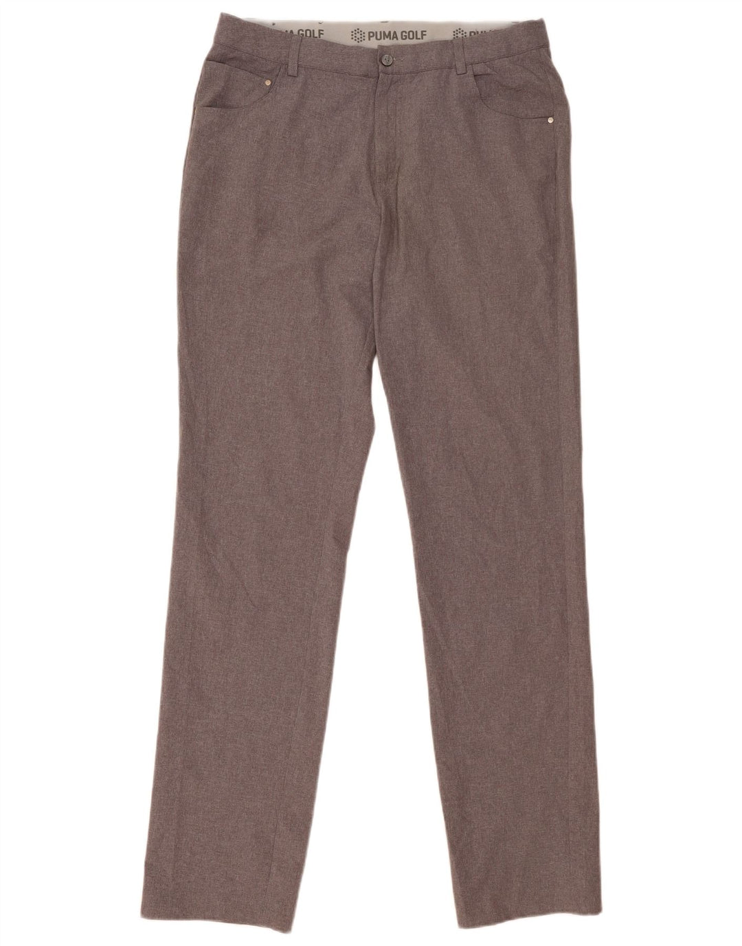 Pantaloni casual slim da uomo Puma W34 L36 poliestere grigio