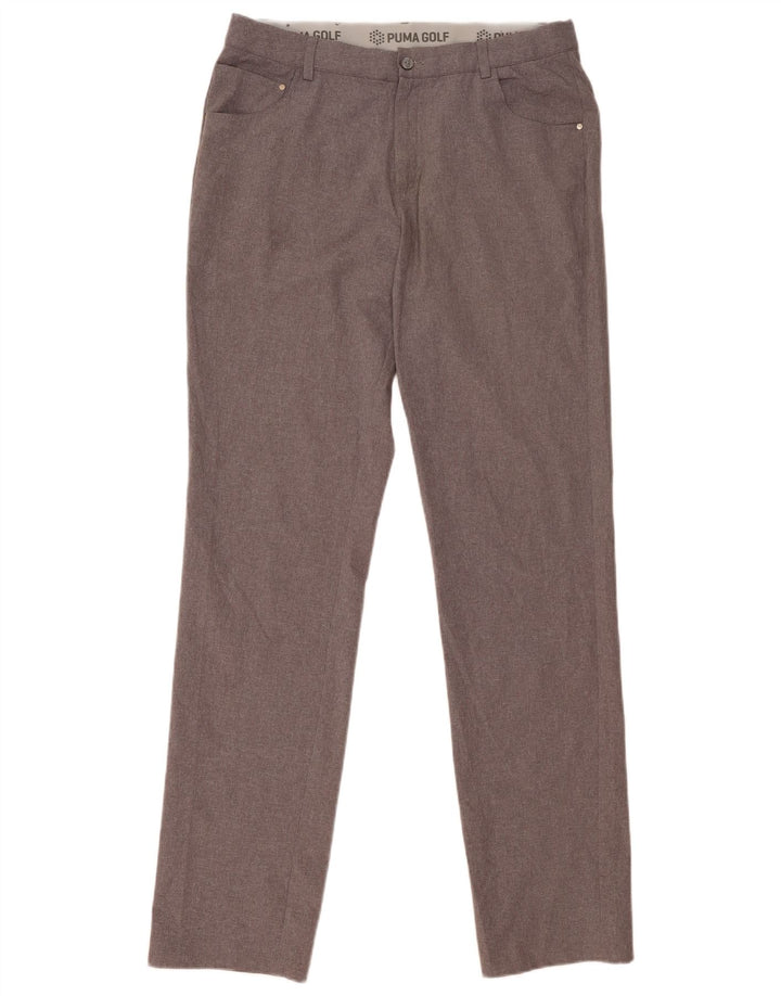 Pantaloni casual slim da uomo Puma W34 L36 poliestere grigio