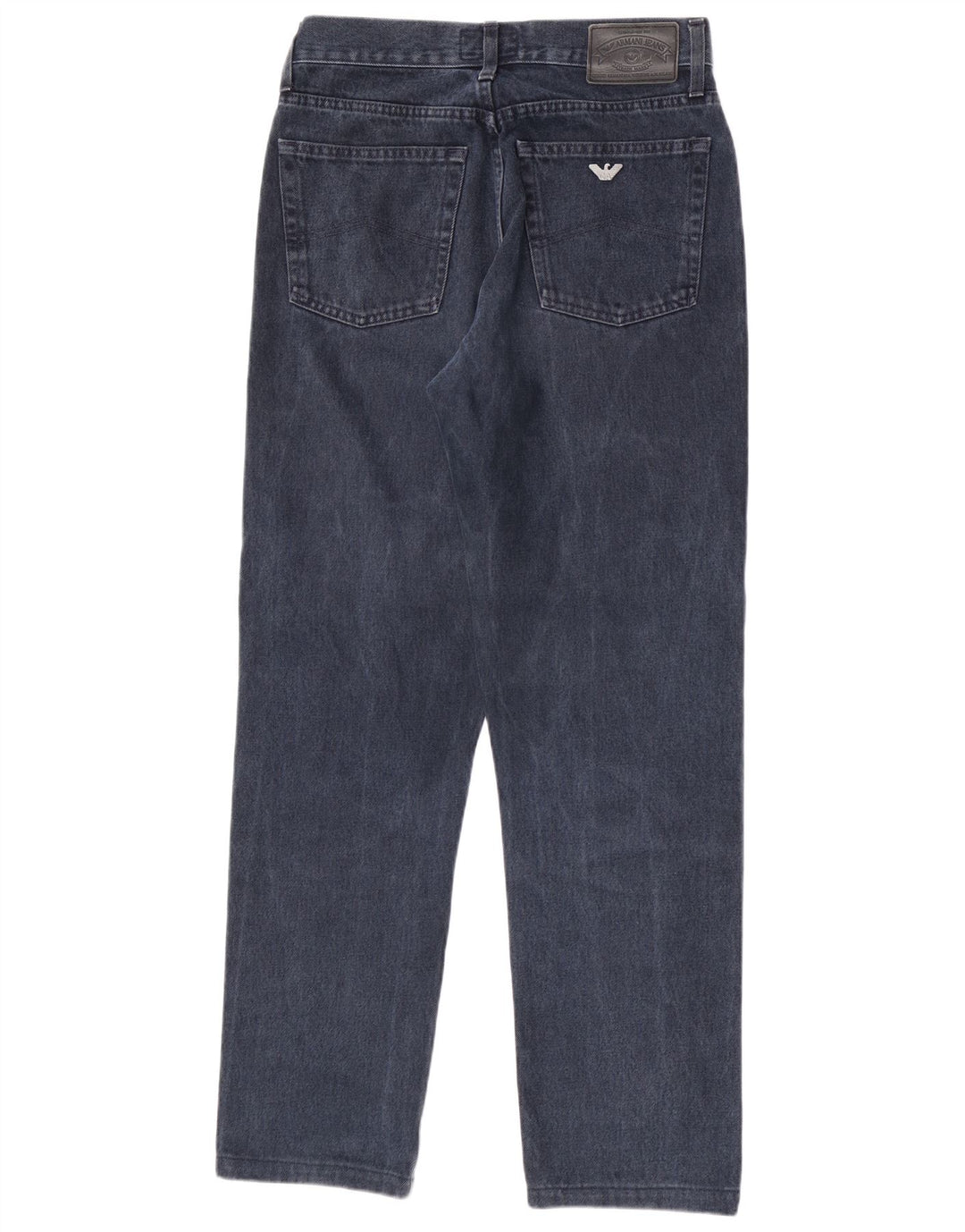 Jeans dritti da donna Armani W32 L32 cotone blu navy