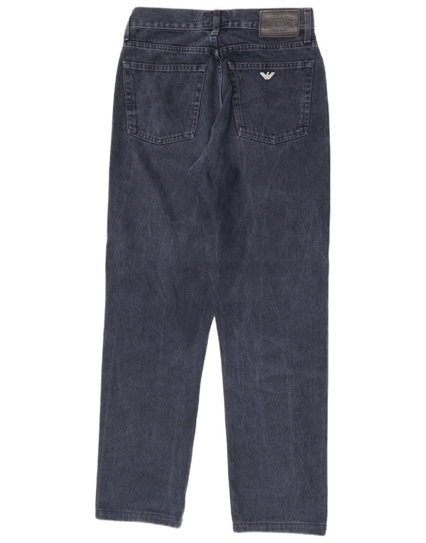 Jeans dritti da donna Armani W32 L32 cotone blu navy