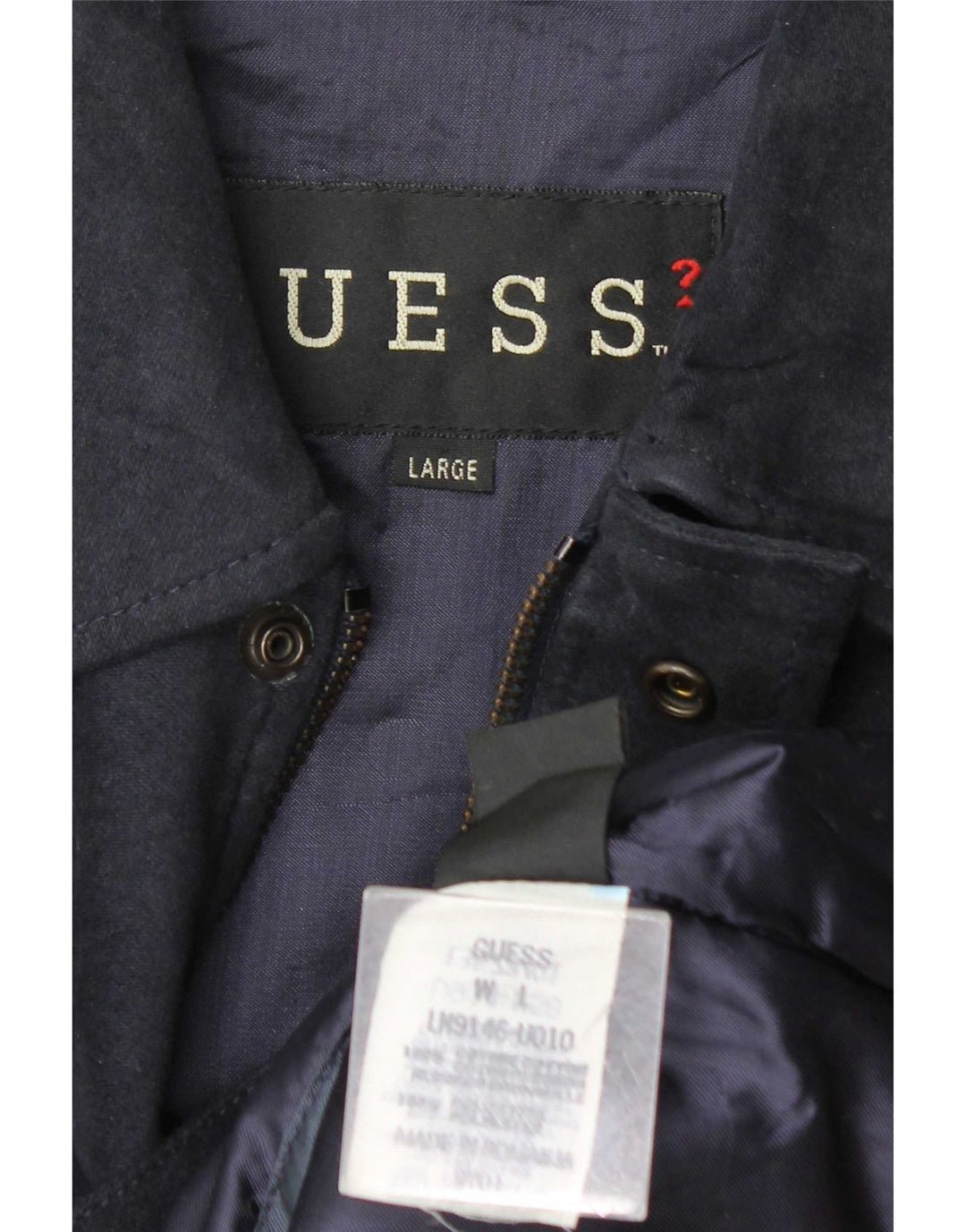 Giubbotto bomber da uomo Guess UK 40 grande cotone blu navy