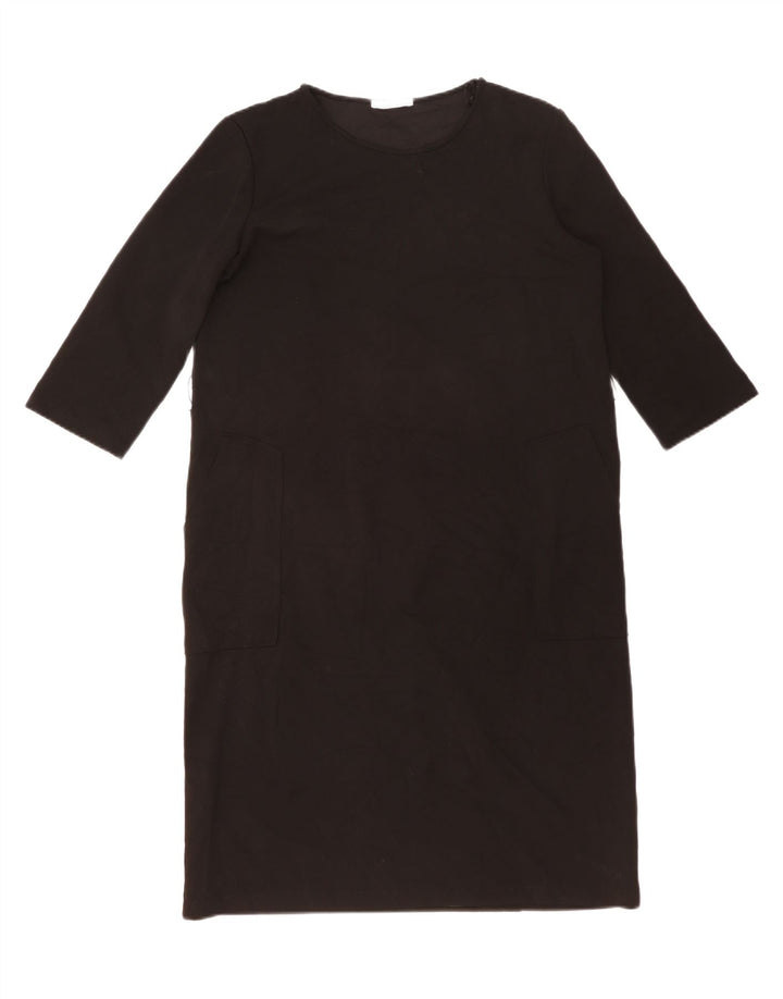 Abito a trapezio da donna ZARA con maniche a 3/4 UK 14 Large nero in poliestere