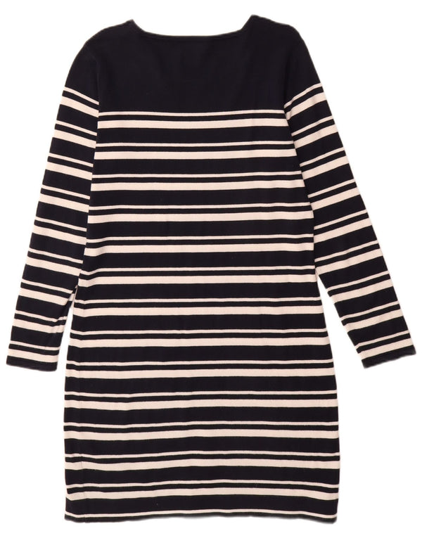 Gant Abito maglione da donna a maniche lunghe UK 14 Medio a righe blu navy