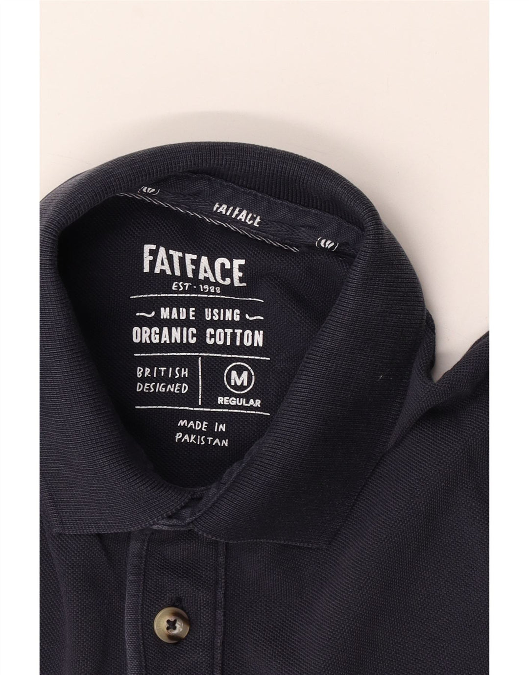 Polo da uomo Fat Face in viscosa media blu navy
