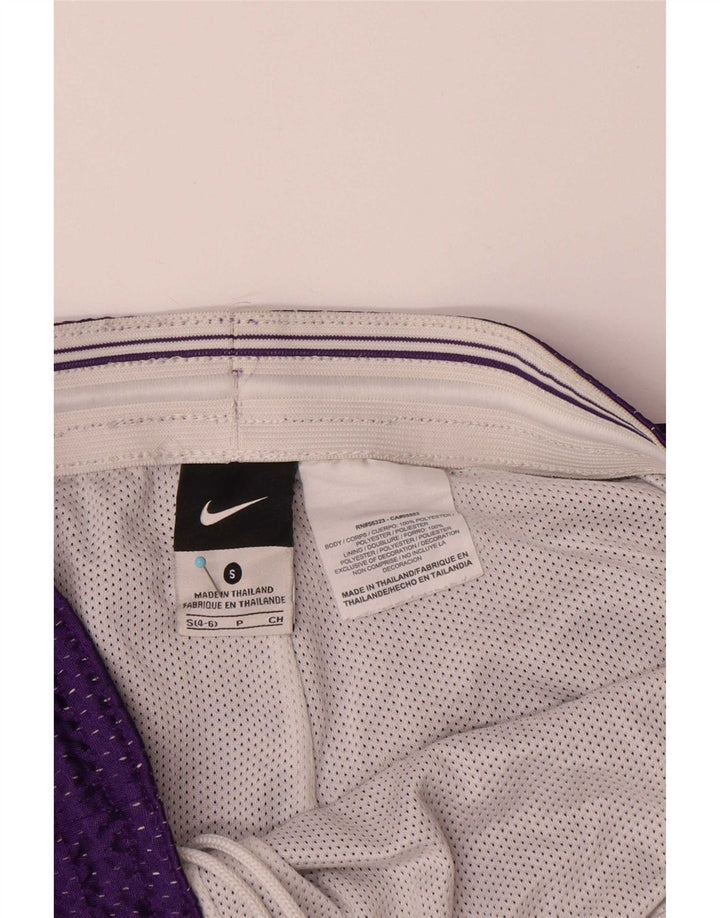 Pantaloncini sportivi Nike Dri Fit da donna US 4/6 piccoli poliestere viola