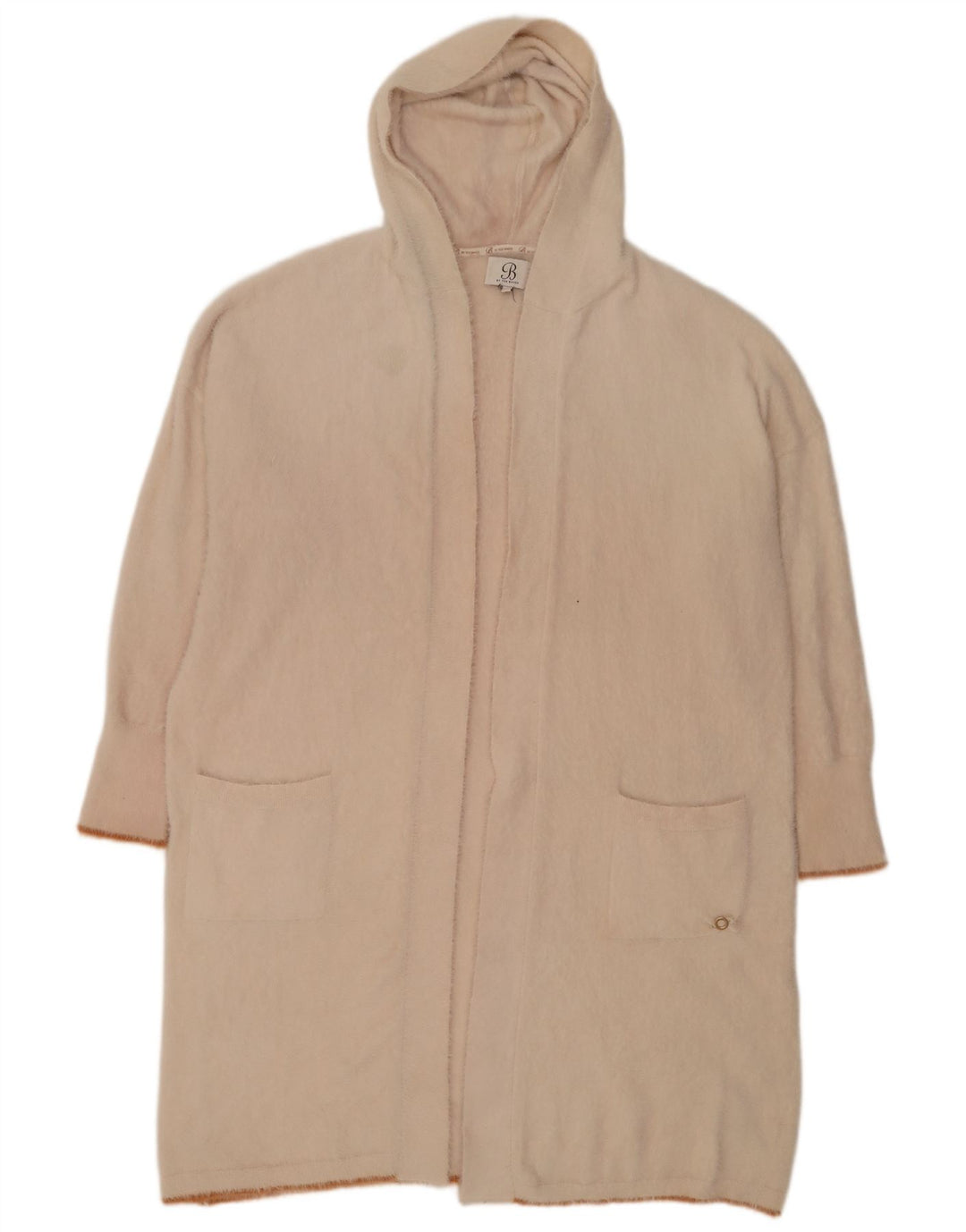 Ted Baker Maglione cardigan aperto oversize da donna con linea lunga UK 18 XL Beige