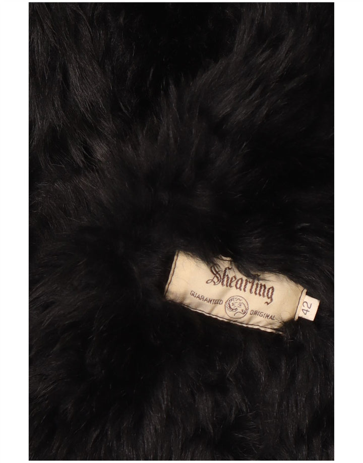 Cappotto oversize in shearling vintage da donna IT 42 Shearling medio nero