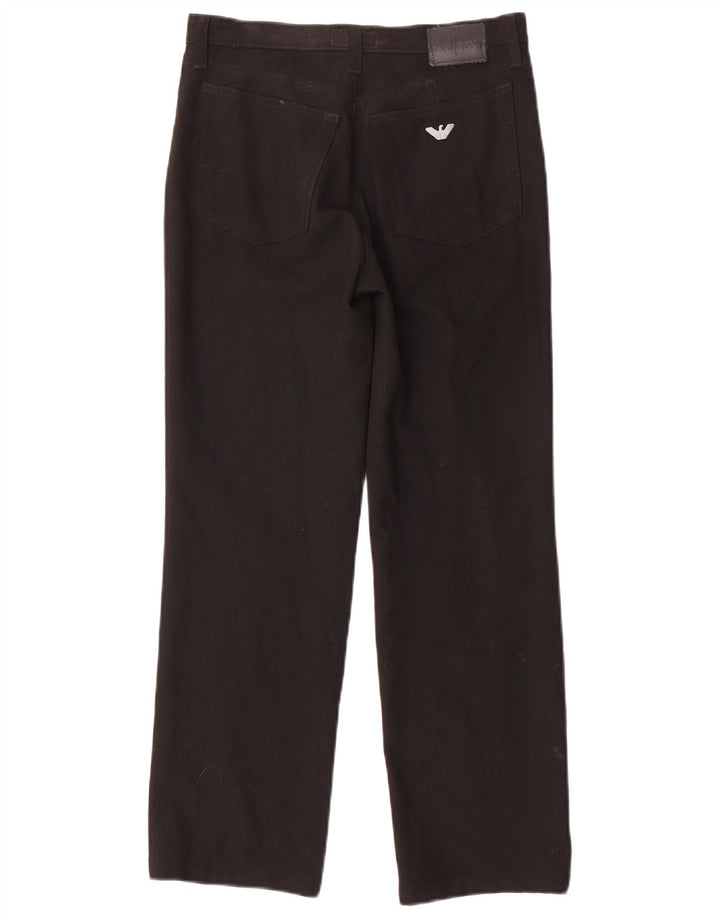 Pantaloni casual dritti da donna Armani W27 L27 neri