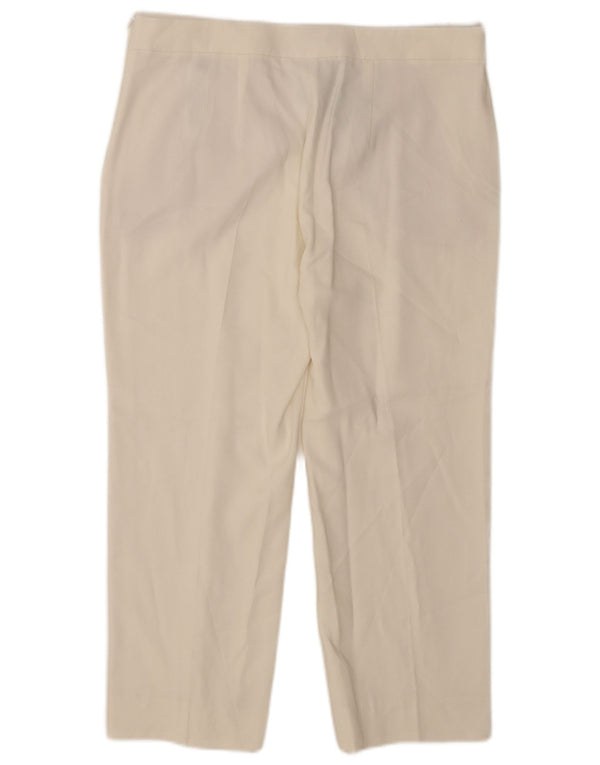 Pantaloni Capri da donna Massimo Dutti EU 42 Large W32 L23 Viscosa bianca