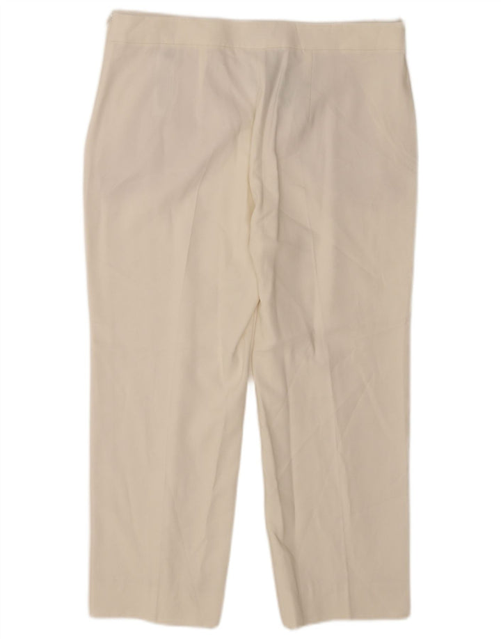 Pantaloni Capri da donna Massimo Dutti EU 42 Large W32 L23 Viscosa bianca