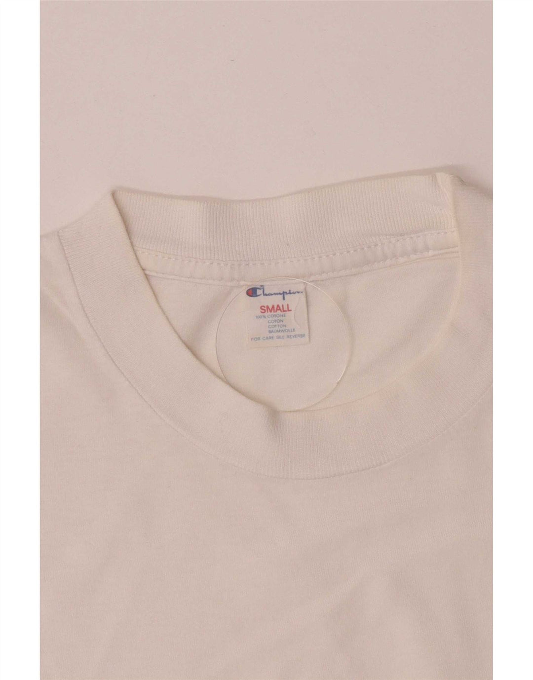 T-shirt grafica da uomo Champion Top piccola in cotone bianco
