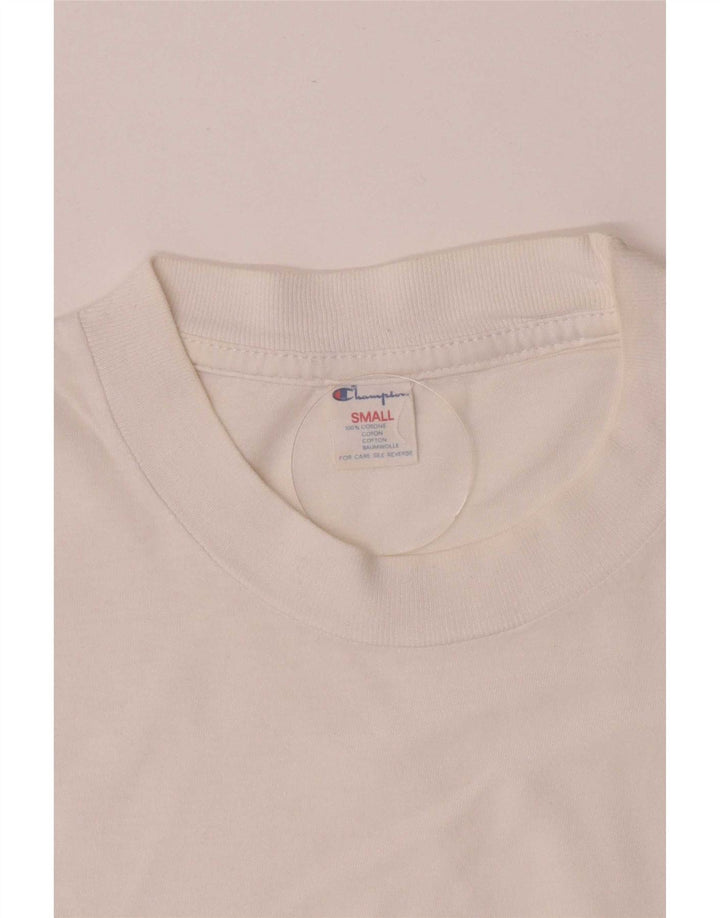 T-shirt grafica da uomo Champion Top piccola in cotone bianco