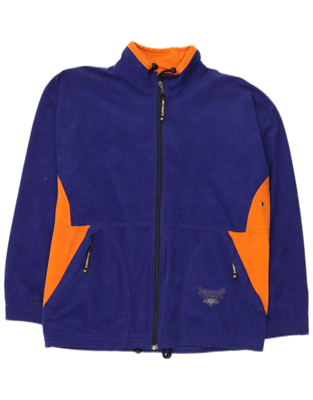 Giacca in pile da uomo MC Kee's UK 42 XL Poliestere color block blu navy