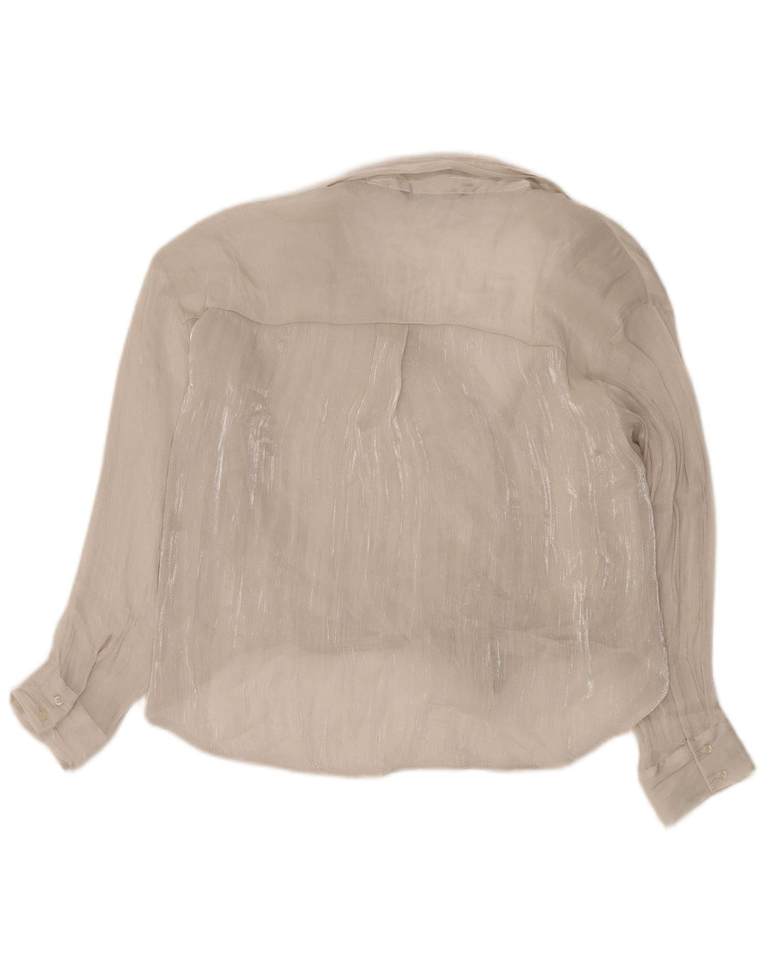 Camicia oversize trasparente da donna Zara, camicetta UK 14, colore bianco medio