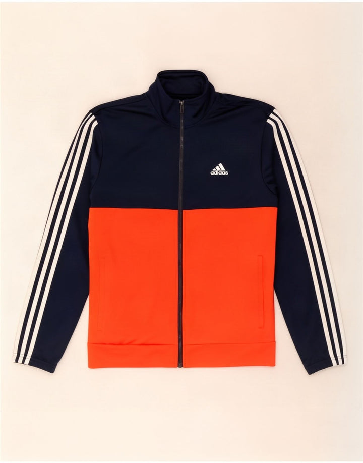 Giacca da ginnastica da uomo Adidas Small Colorblock blu navy