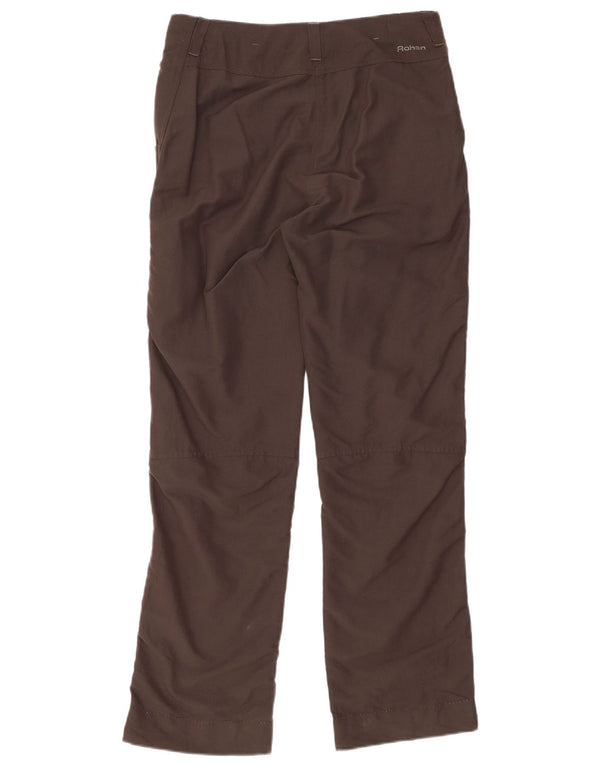 Pantaloni da trekking dritti da donna ROHAN UK 10 Small W30 L31 Marrone Poliammide