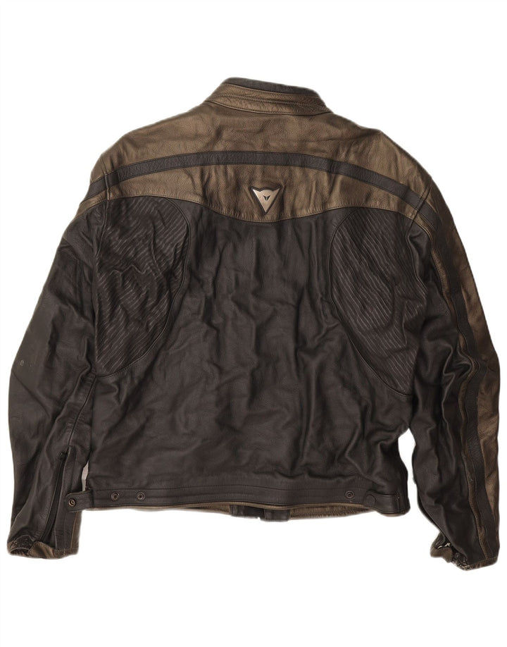 Giacca da pilota in pelle da uomo Dainese EU 54 Large in pelle nera color block