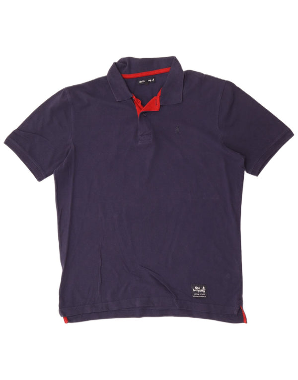 Polo da uomo Best Company XL in cotone blu navy