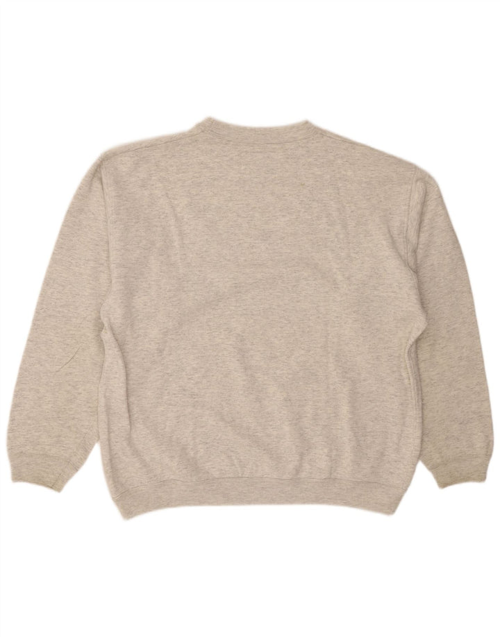 Felpa grafica da uomo Champion Jumper XL in cotone chiazzato grigio