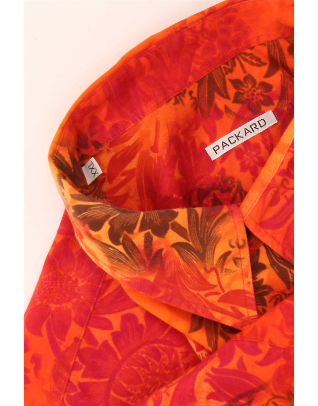 Camicia a maniche corte da uomo Packard 2XL Arancione floreale