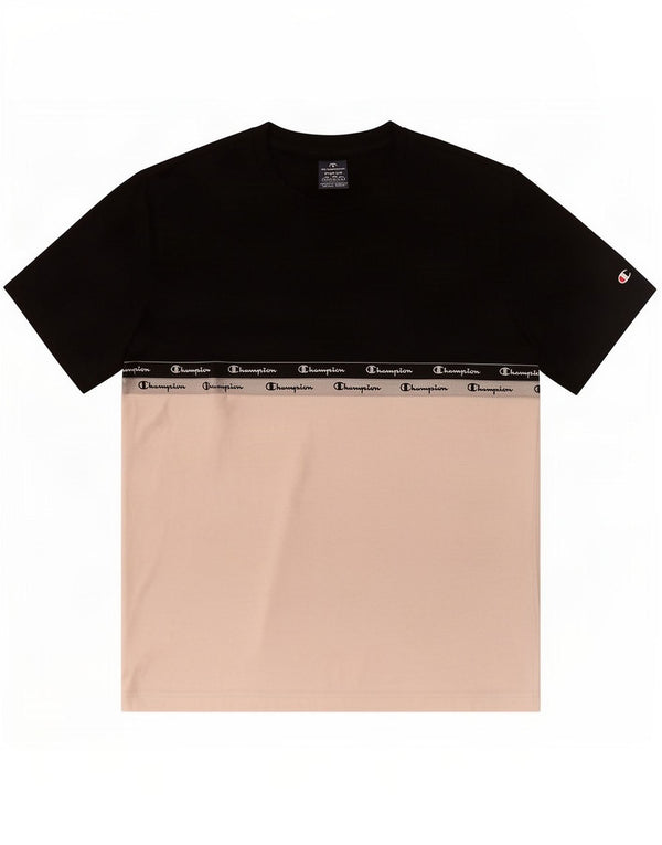 T-shirt grafica da uomo Champion Top color block nero medio