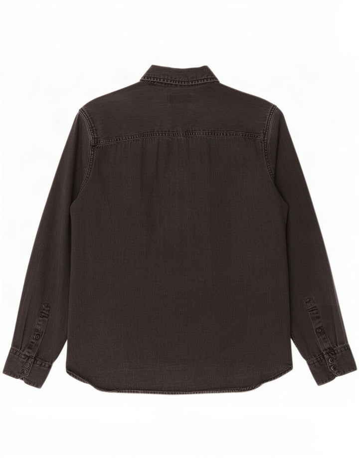Camicia di jeans da uomo Jack & Jones grande in cotone grigio