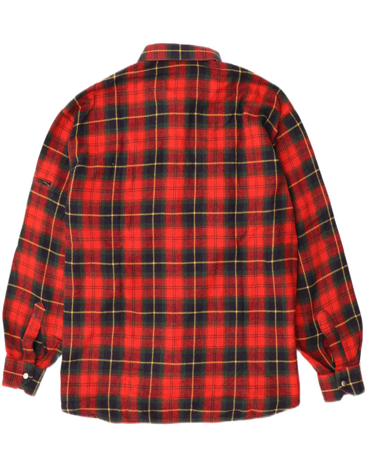 Camicia vintage da uomo in flanella 2XL a quadri rossi